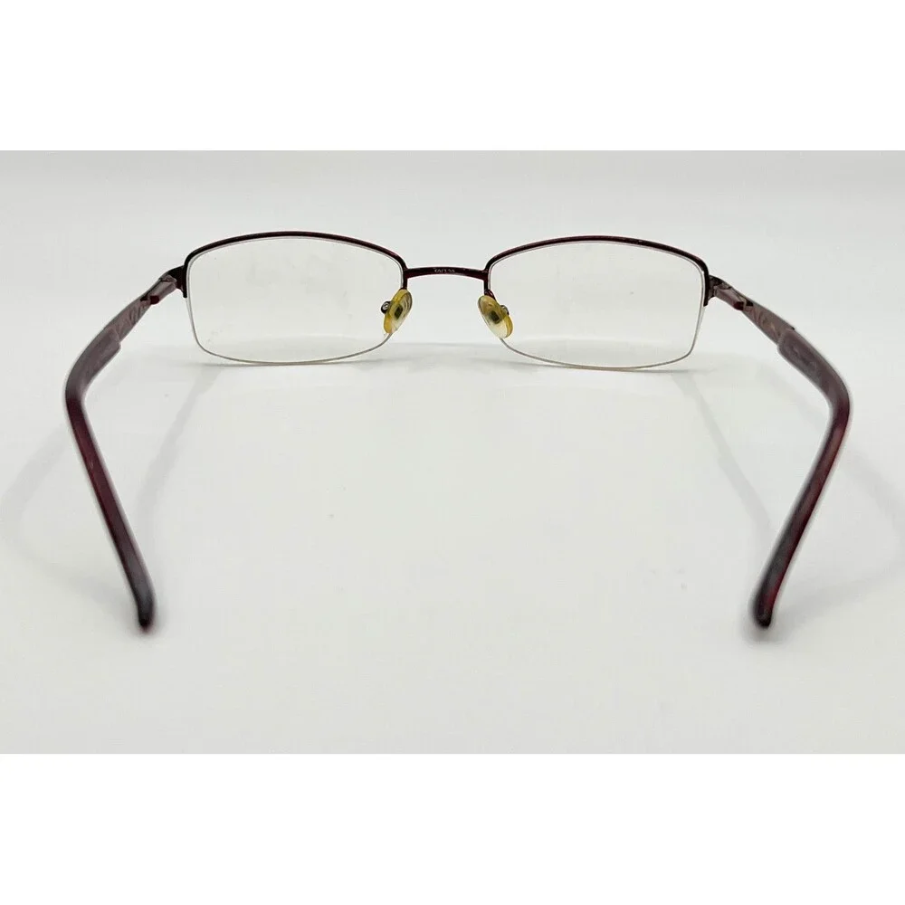 Oscar de la Renta Eyeglasses Womens Burgundy OSL707 Semi-Rimless 50-17-130